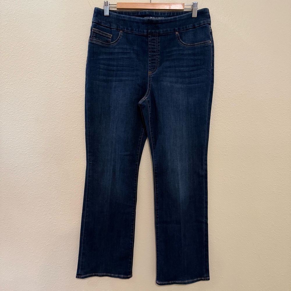 Chico's Pull On Slim Boot Cut Jeans